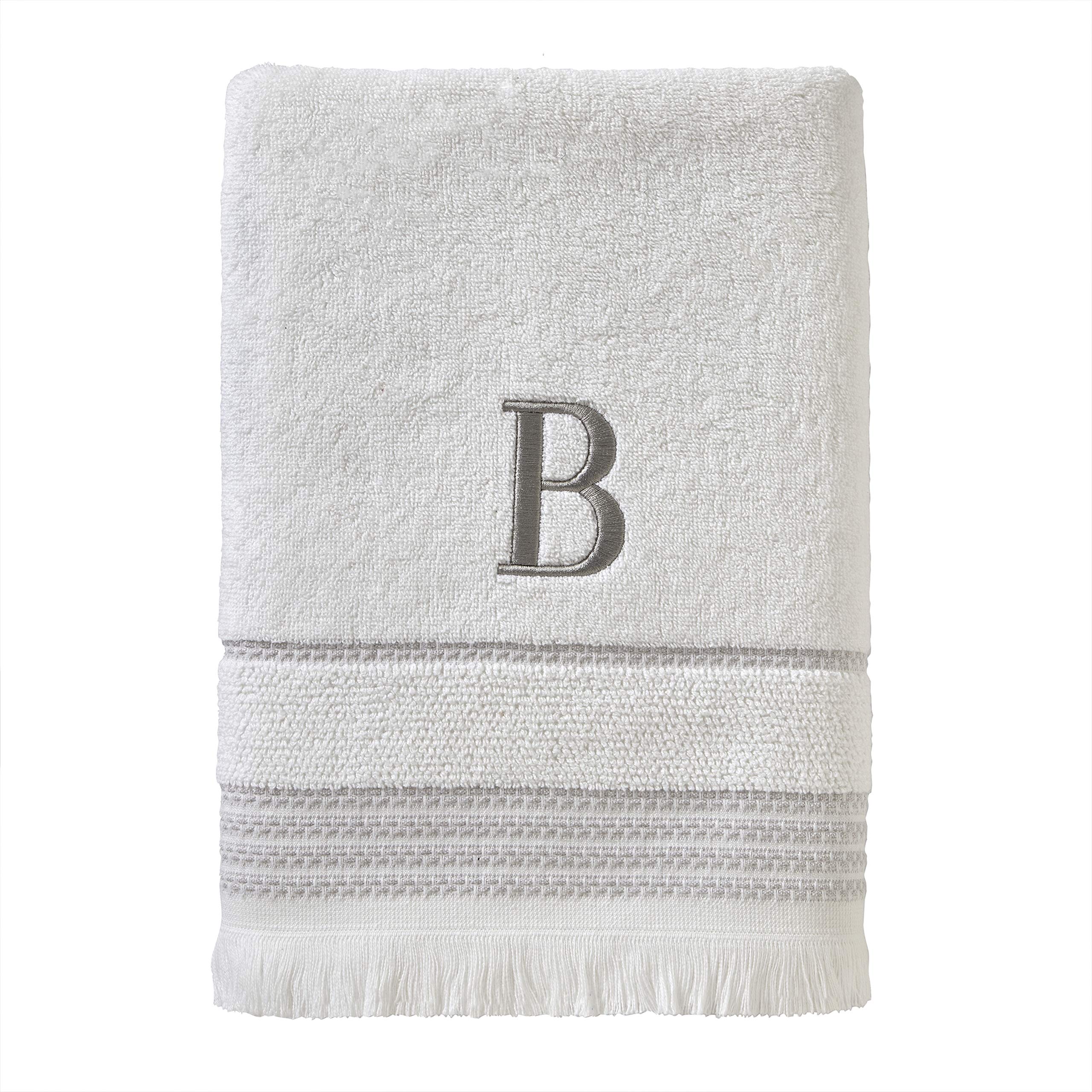 SKL Home Bath Towel, B, Cotton, White, 28x54