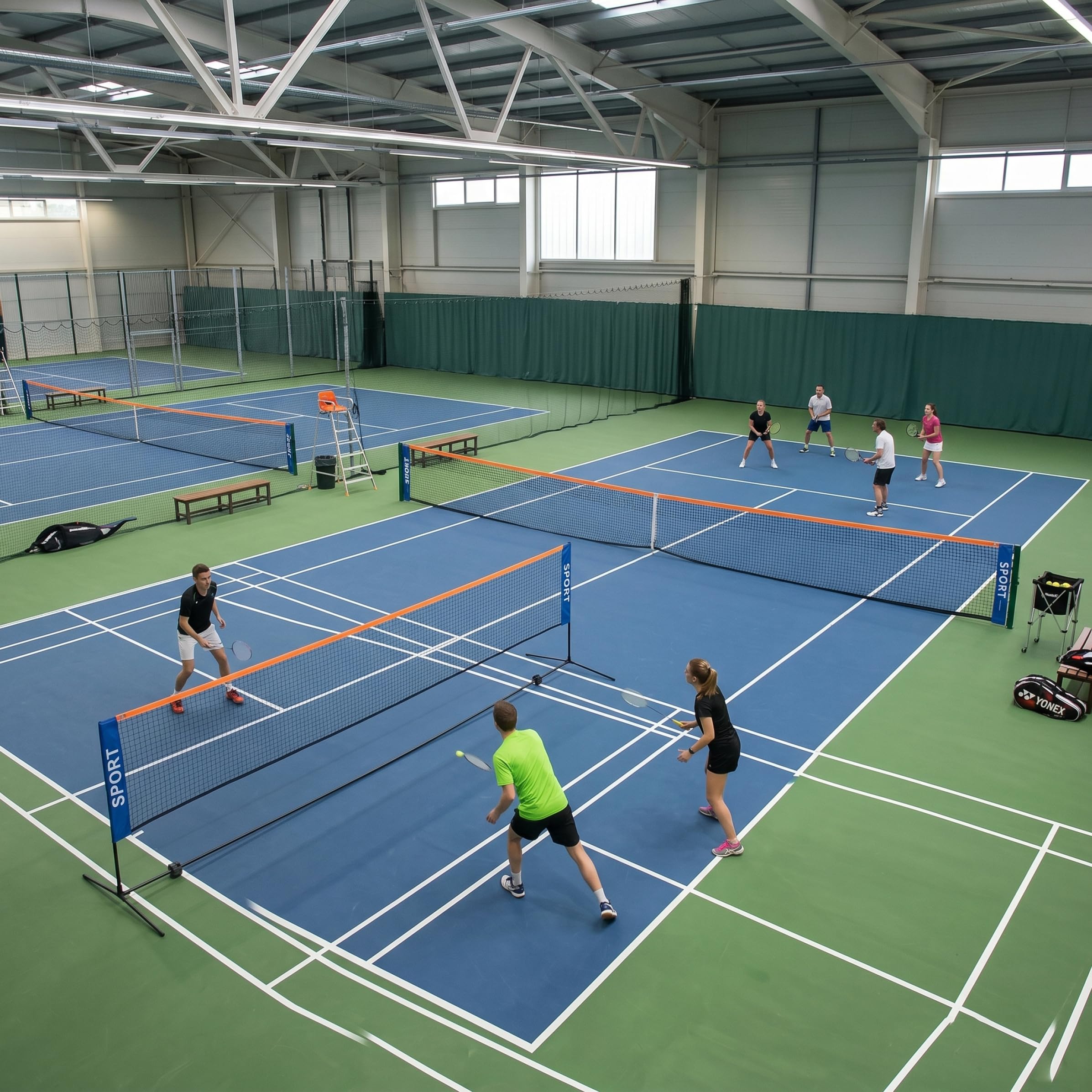 Red de bádminton, Red de Pickleball de poliéster Impermeable con Bordes Reforzados.