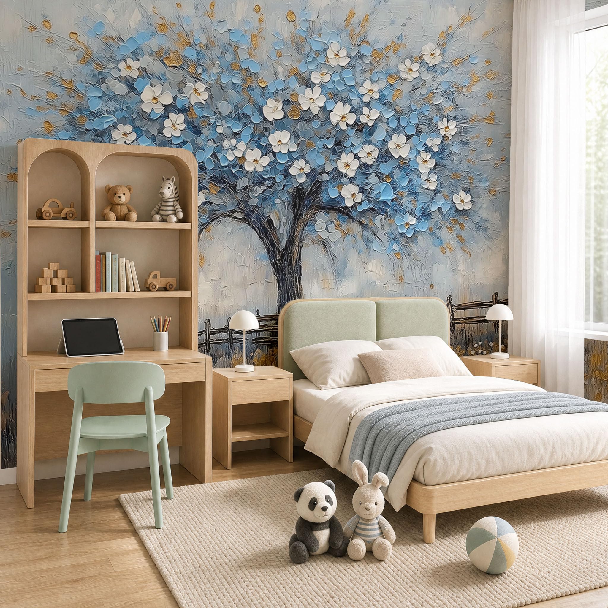 Papel Pintado Panorámico Gran árbol, Fotomural árboles forestales, Papel Pintado Tejido No Tejido No Autoadhesivo, Decoración de Pared para Salón Dormitorio Oficina,250x175cm