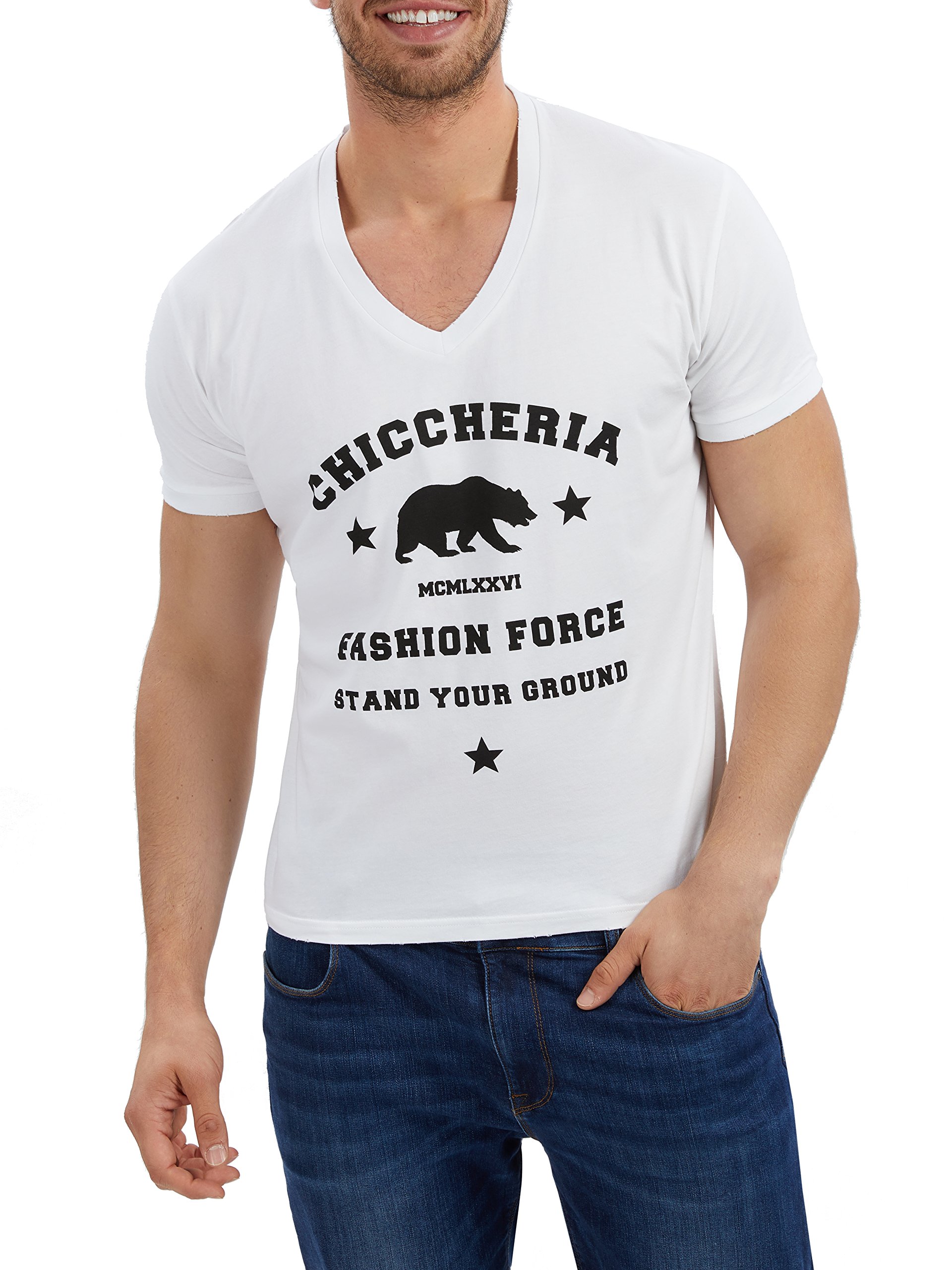 Brand T-Shirt - Fashion Force - Men | White | Designed in California | 100% Cotton | Known from GQ