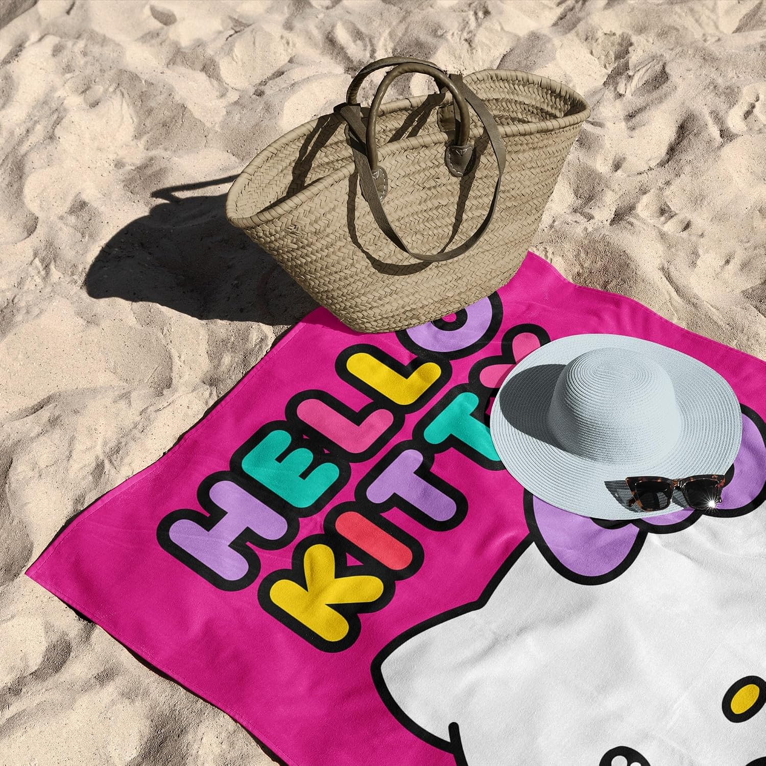 Northwest Sanrio Hello Kitty Towel Beach Pool Swim Merch Hello Beach Day 30"x60"
