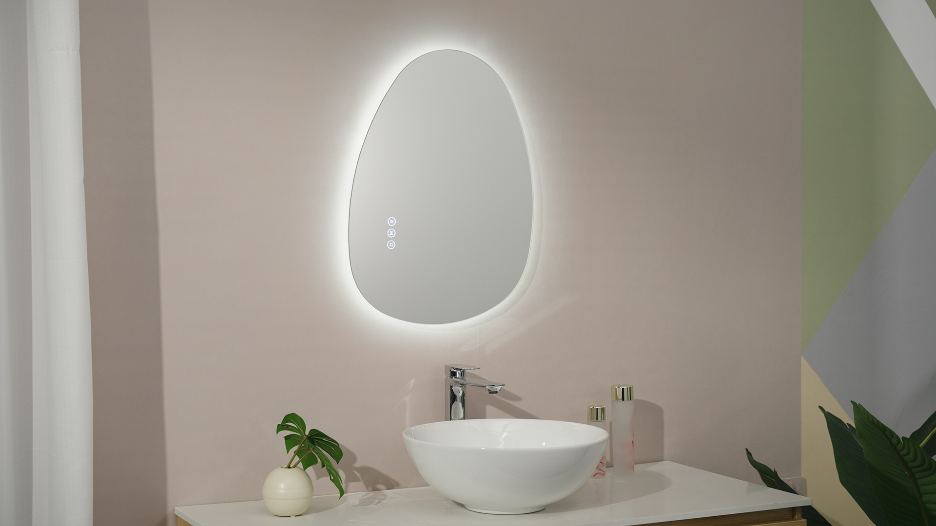 EchosLife 44x32 Inch Bathroom Mirror With LED Lights - Anti-Fog, 3 Color Modes, Dimmable | Horizontal Or Vertical Mount - View #11