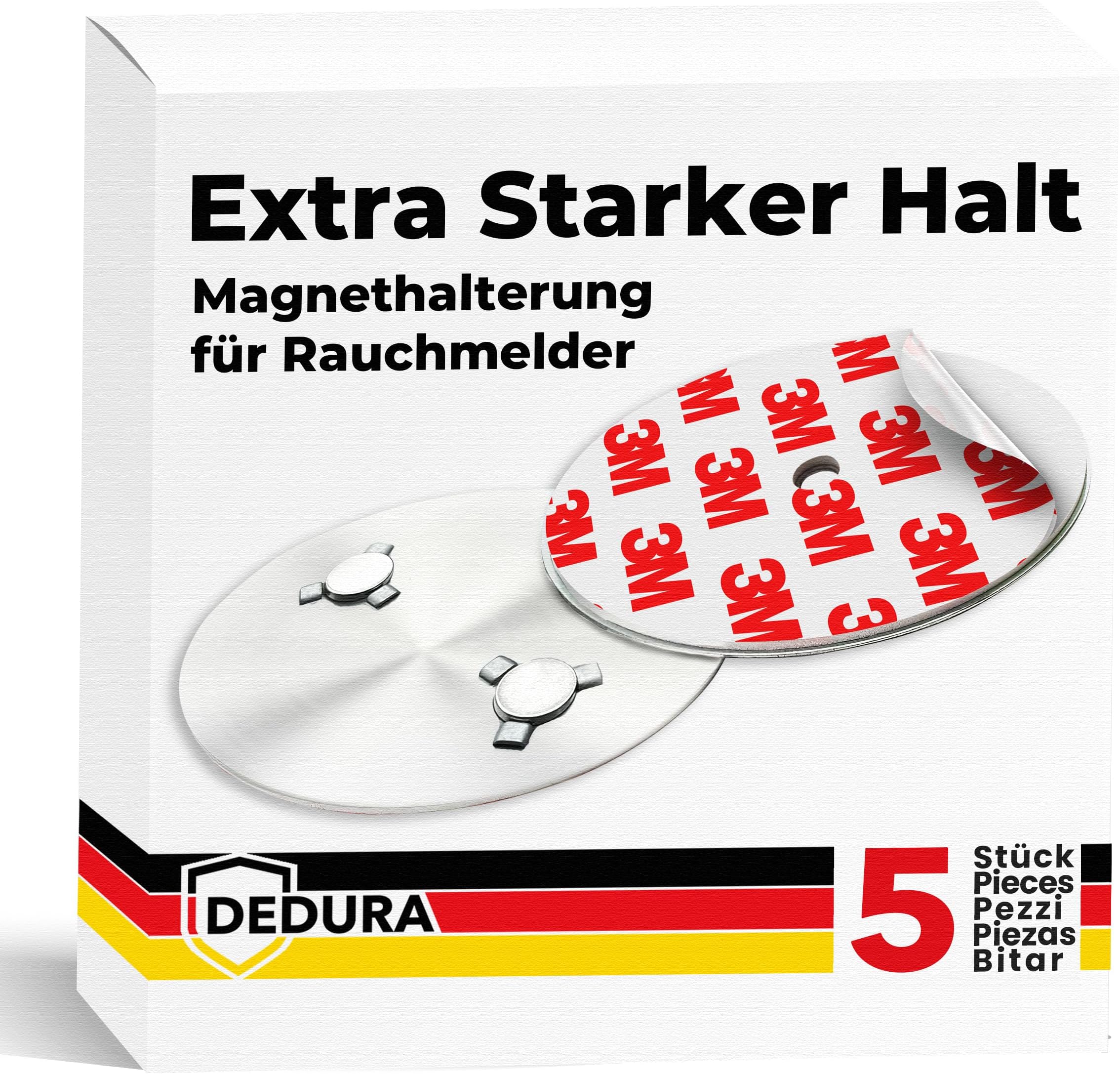 Magnethalterung Für Rauchmelder - 6 Stück Selbstklebend Ohne Bohren