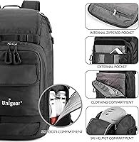 Vista 3 de Unigear - Mochila para botas de esquí para casco 50L/70L, lentes de protección, guantes, esquís, snowboard y accesorios