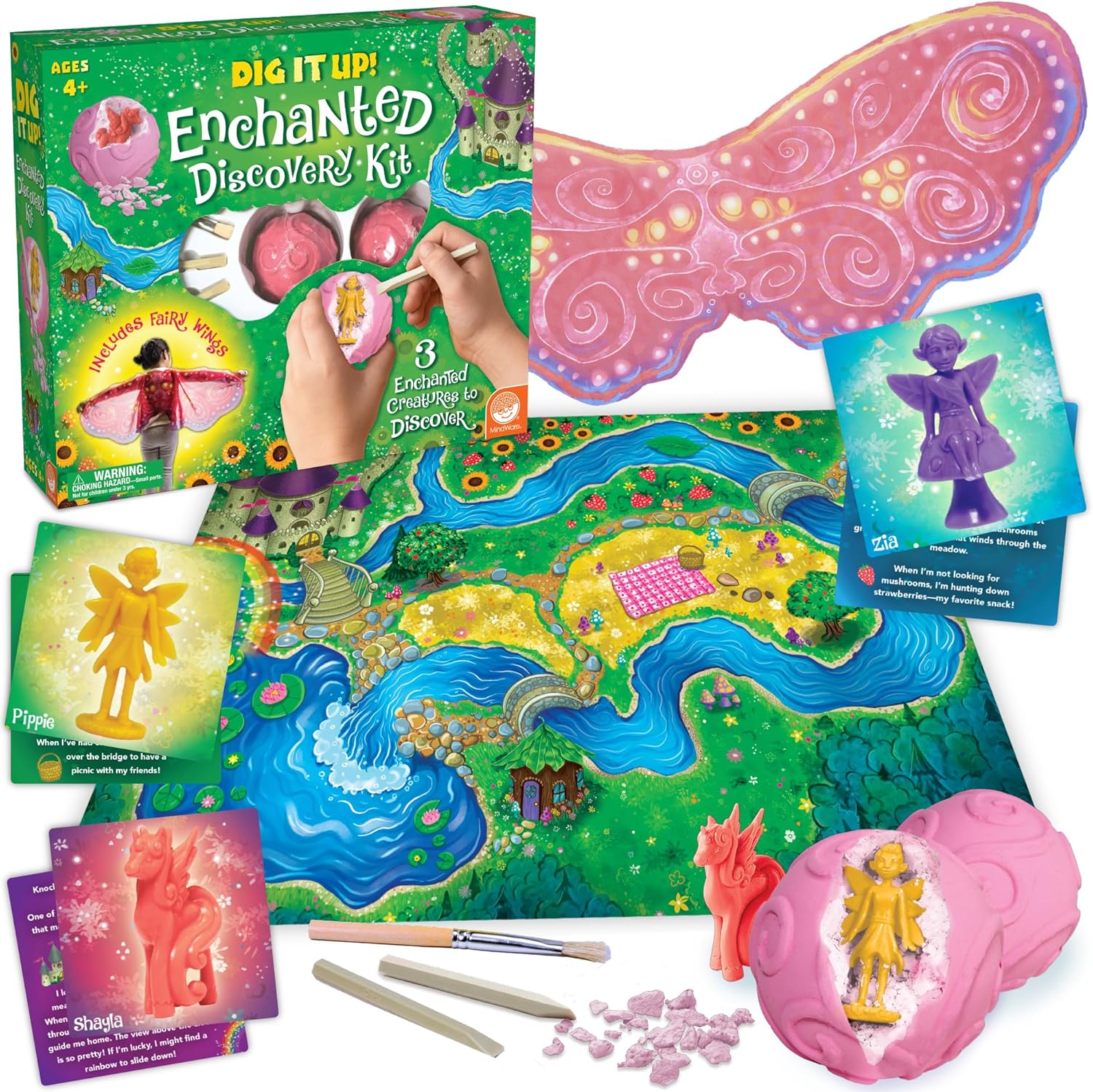 Dig It Up! Enchanted Fairy Dig Discovery Kit - Includes Fairy Wings, 3 Fairy Orbs & Digging Tools