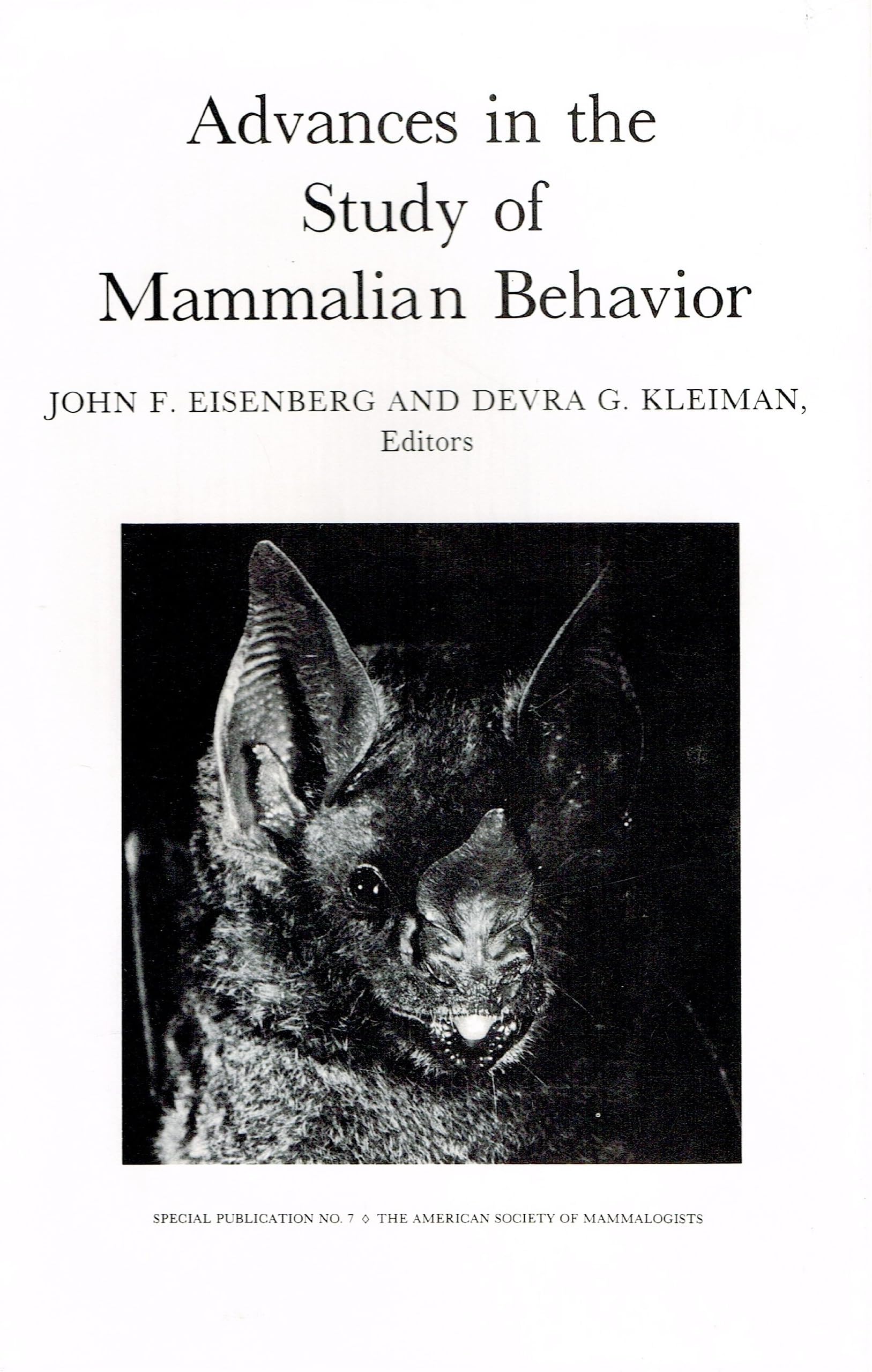 Advances in the Study of Mammalian Behavior
