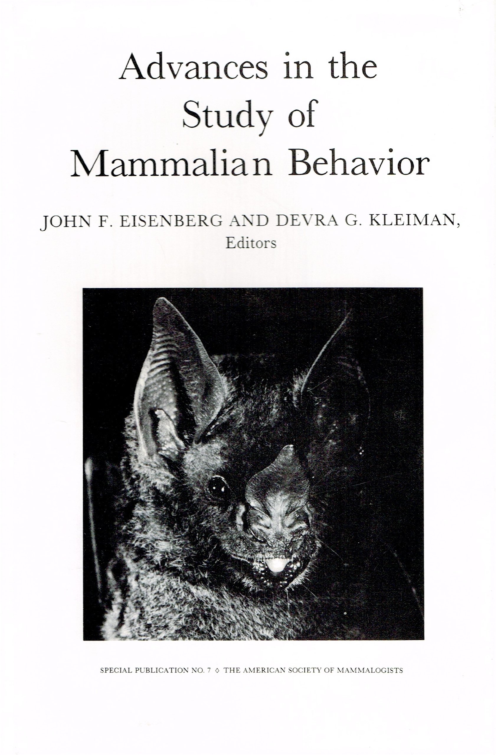 Advances in the Study of Mammalian Behavior