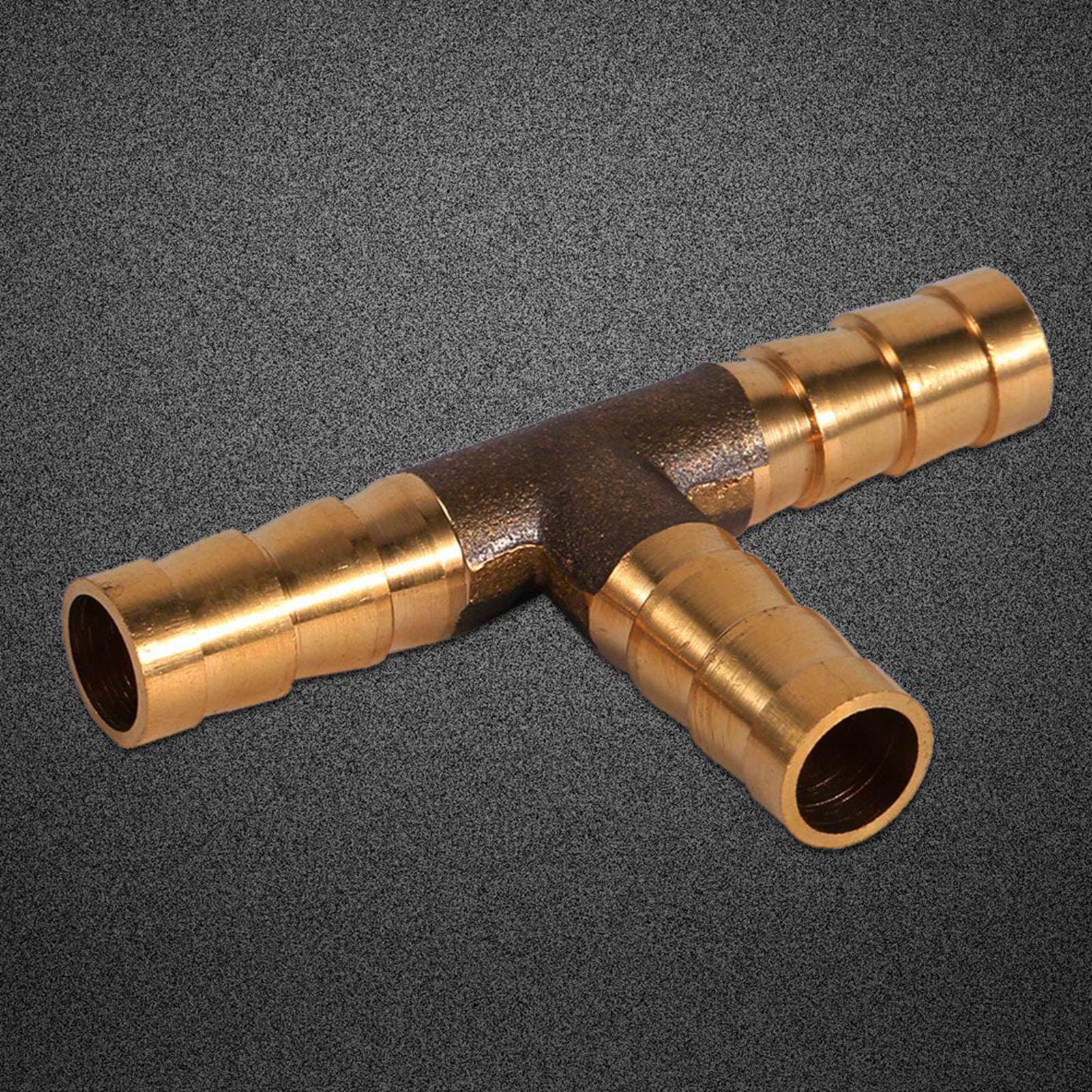 Raccordo A T In Ottone A 3 Vie Per Tubo Flessibile – Connettore Spinato Per Aria, Acqua, Gas E Olio – Diametri 6/8/10/12/14/16 Mm (14 Mm, 1 Pezzo)