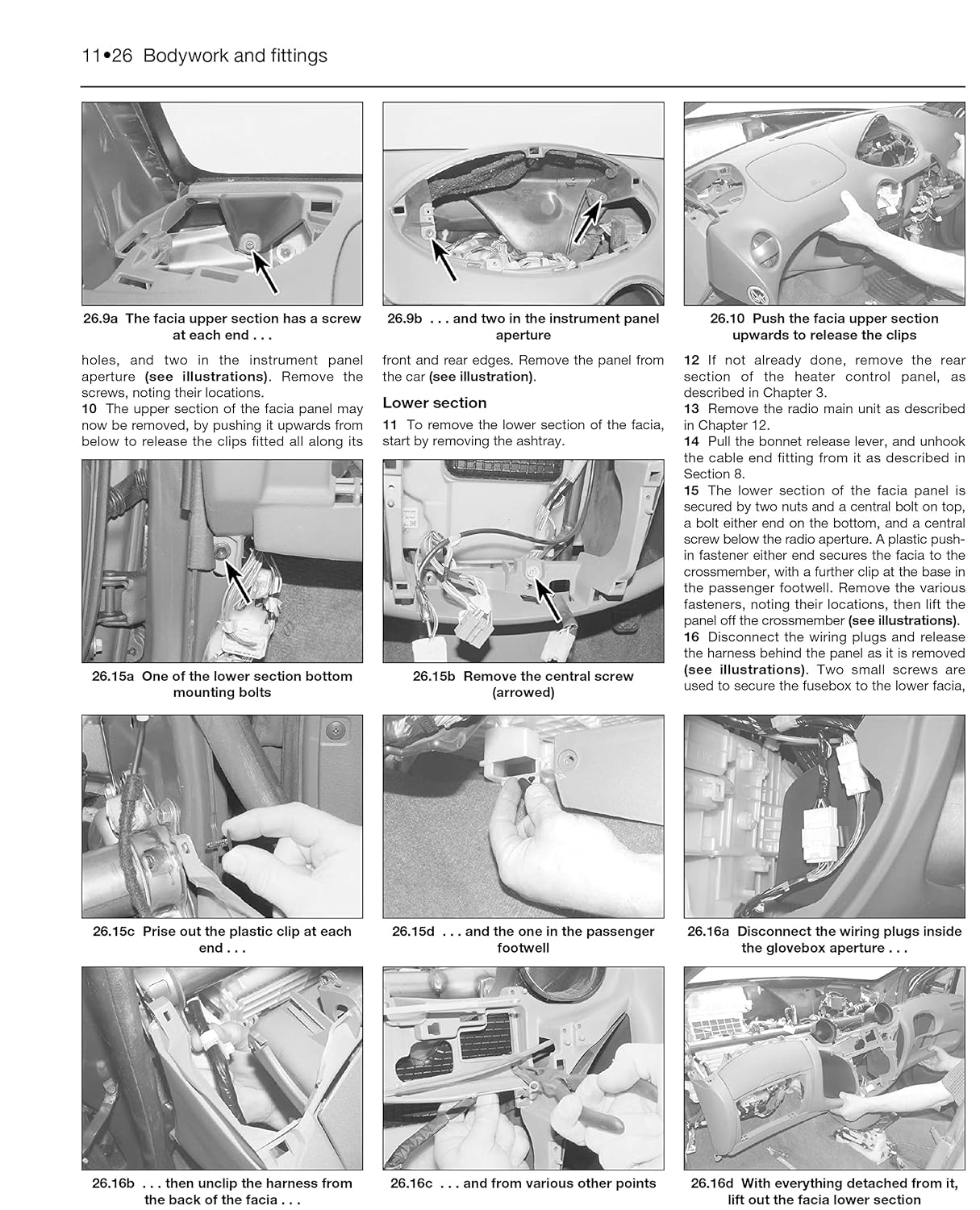 Example page from manual showing suspension and steering repair procedures