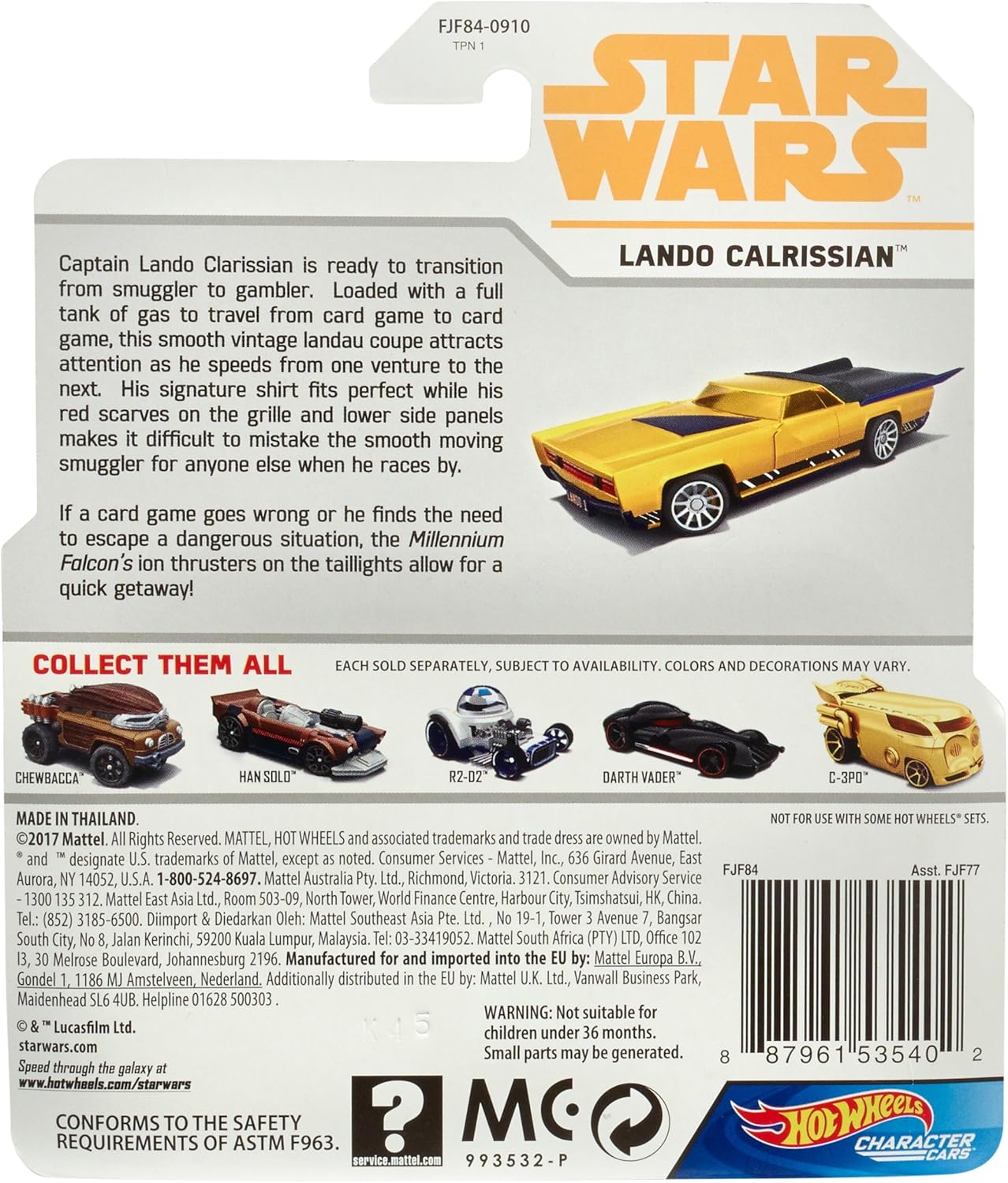 Hot Wheels Lando Calrissian Vehicle