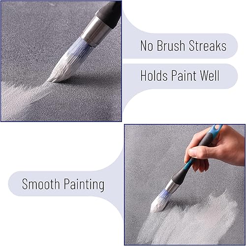 Miniatura 87 de Bates - Brocha de pintura para recortar, 0.75 pulgadas, mango ergonómico antideslizante, cerdas sintéticas, pinceles de corte para pintar, negro