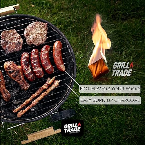 Miniatura 4 de Grill Trade Iniciador de fuego cuadrados – 64 piezas para fogatas y barbacoas – Iniciador de chimenea para interiores y exteriores para chimenea