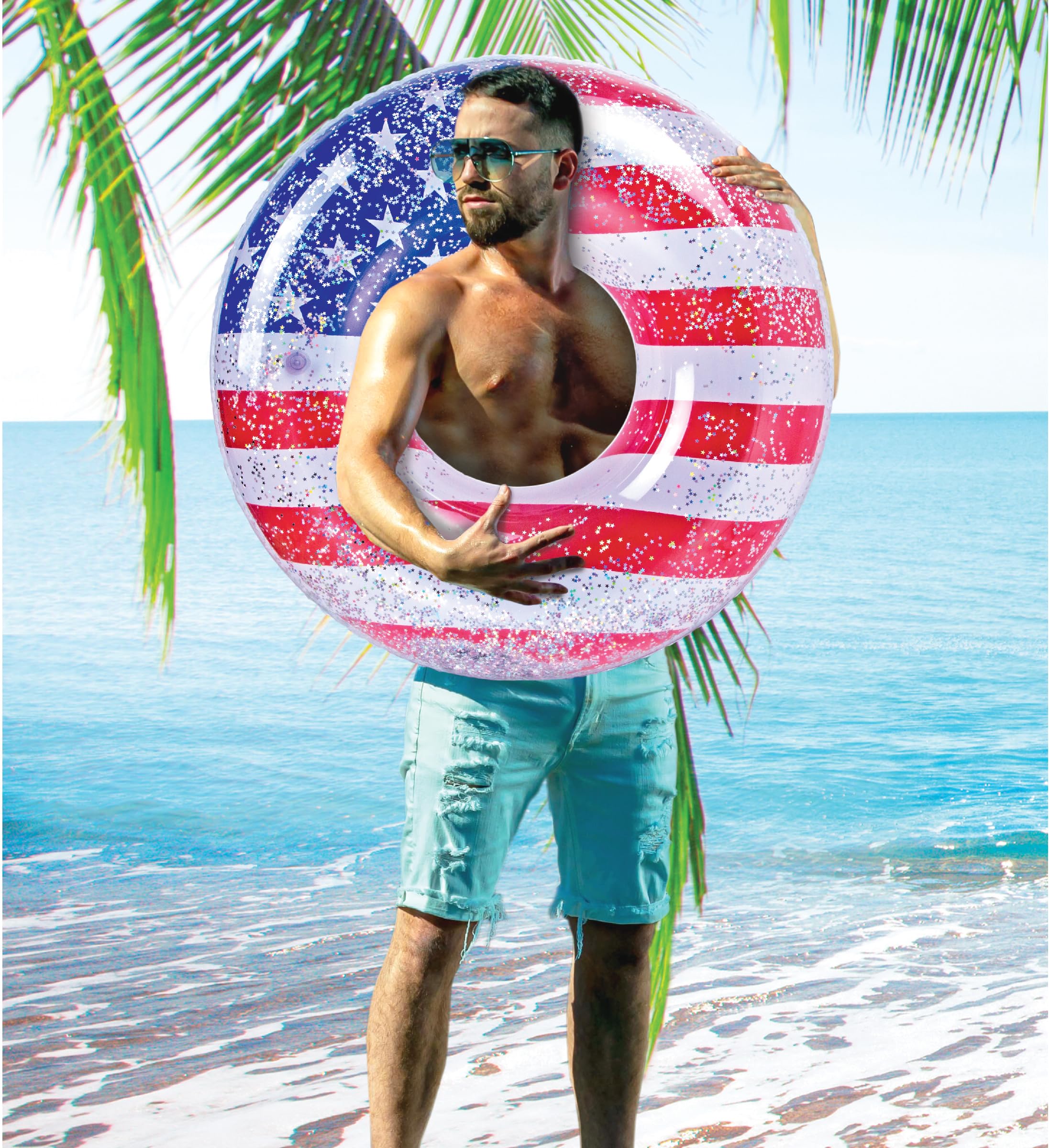 POZA - Rura basenowa z flagą USA