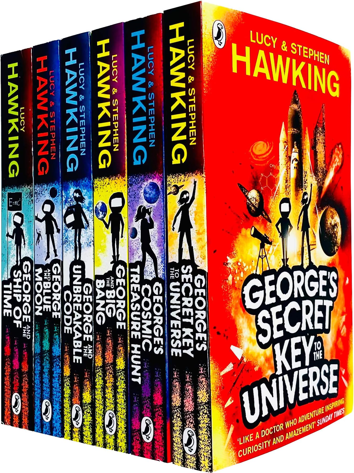 George's Secret Key to the Universe Complete 6 Books Collection Set by Lucy & Stephen Hawking (Secret Key to the Universe, Cosmic Treasure Hunt, Big Bang, Unbreakable Code, Blue Moon & Ship of Time)