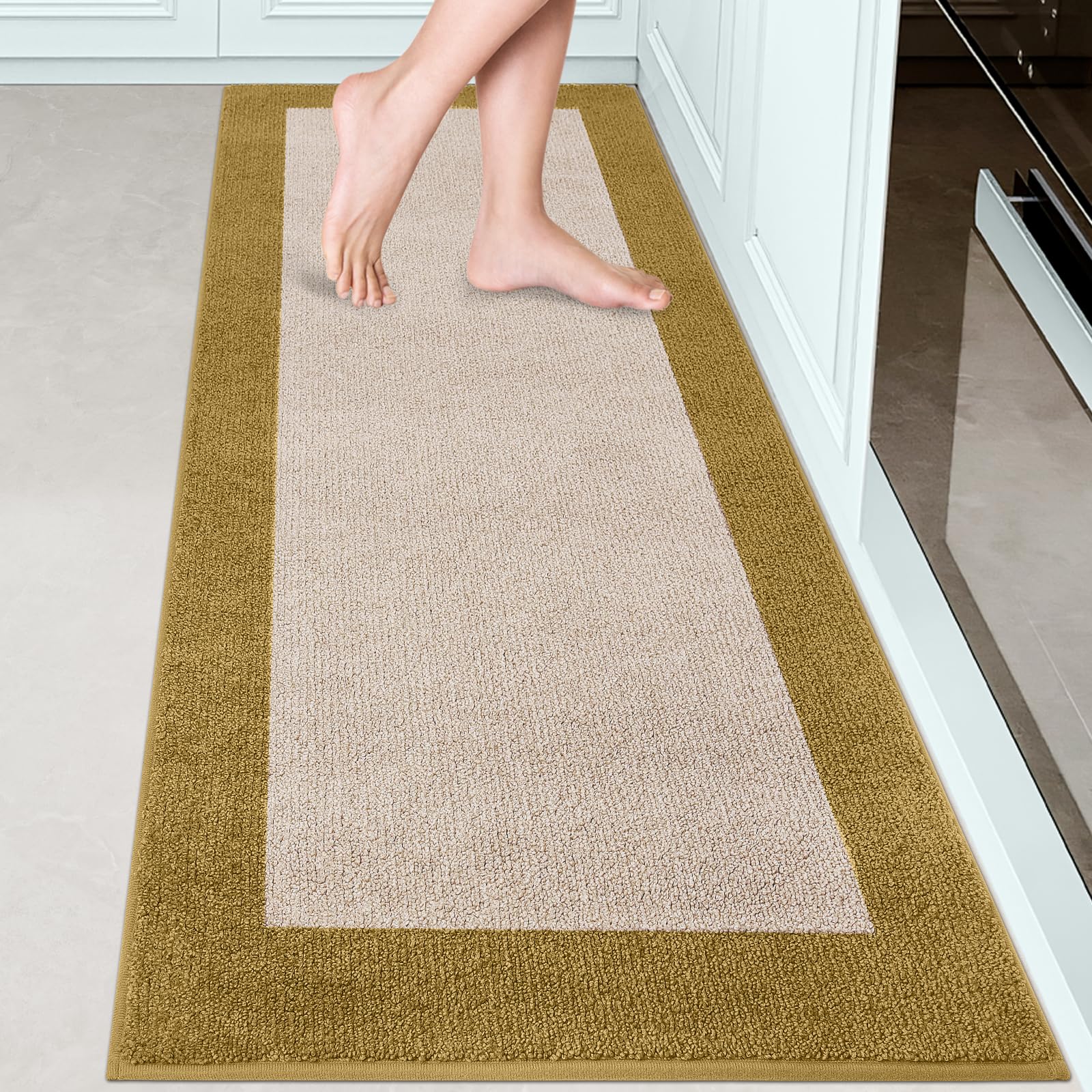 Kitchen Runner Rug 24" x 70" for Hallway, Floor, (Roll Packing)