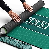 Vista 10 de Newverest Tablero de Mesa de Póquer de 70" x 35", Tapete de Póquer Texas Hold'em para Noches de Juego en Casa hasta 10 Jugadores, Casino Cubierta