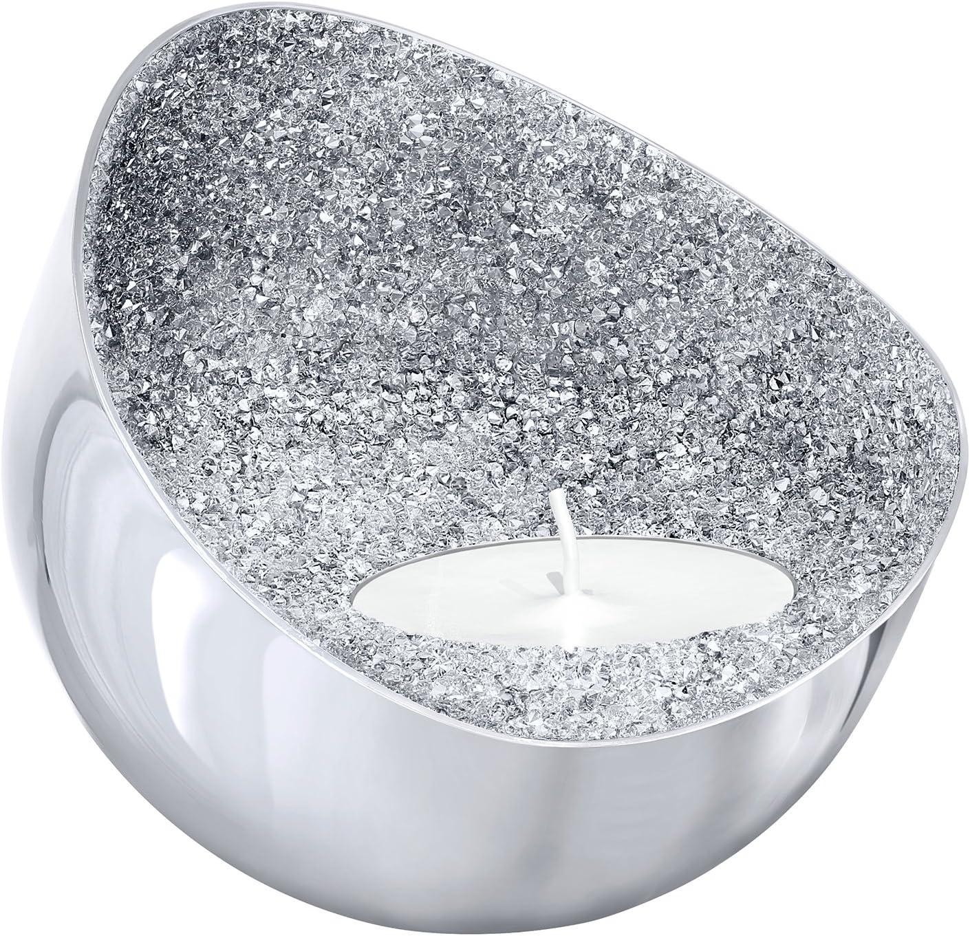Swarovski Minera Tea Light Holder, Silver Tone
