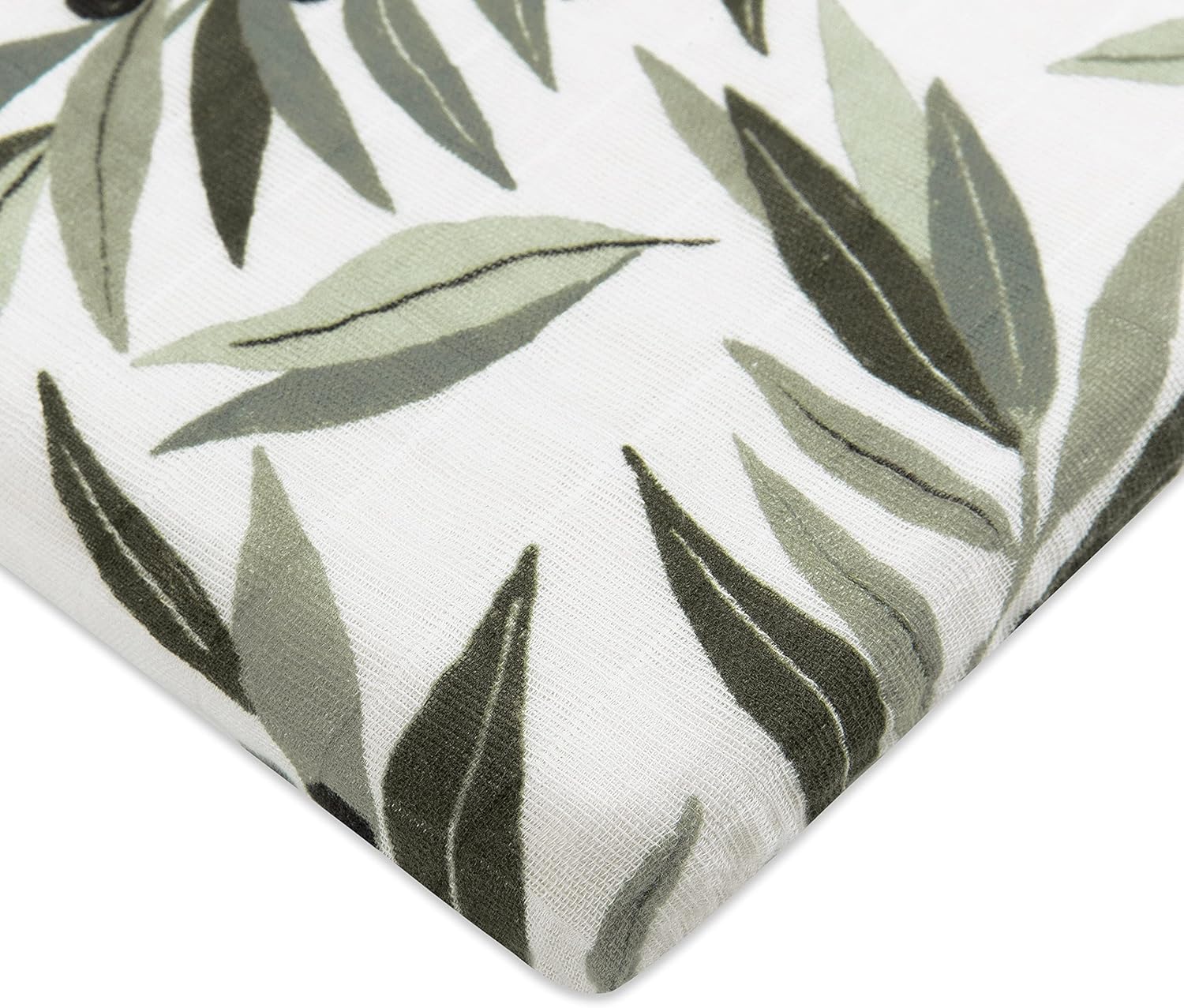 Babyletto Muslin Baby Bassinet Sheets for Girls & Boys - GOTS Certified Breathable Organic Cotton Cover, 360° Fitted, Soft & Gentle Rectangle Bedside Bassinet Sheets - Olive Branches