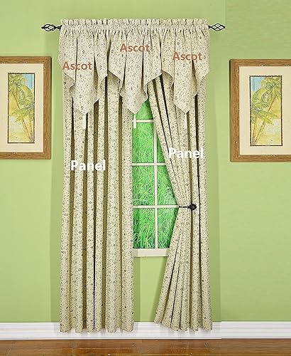 Vista 80 de Today's Curtain Lexington Panel 55 pulgadas de ancho x 84 pulgadas de largo, crudo/salvia