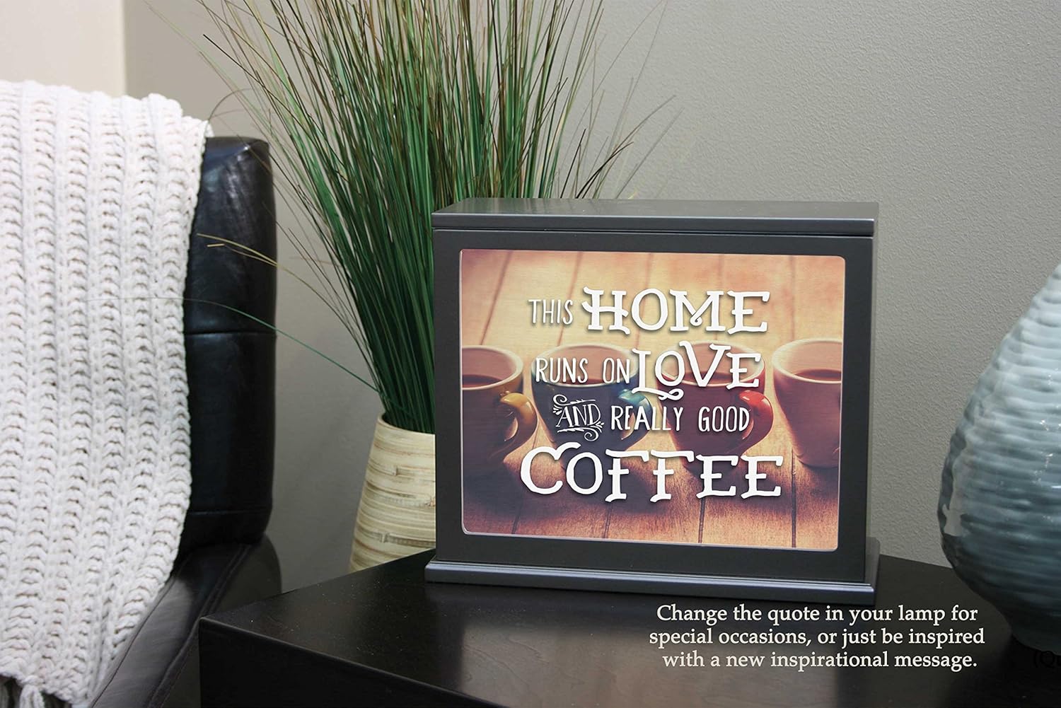 Jada Venia 9.75"x7.75" This Home Runs Love and Coffee Light Box Insert