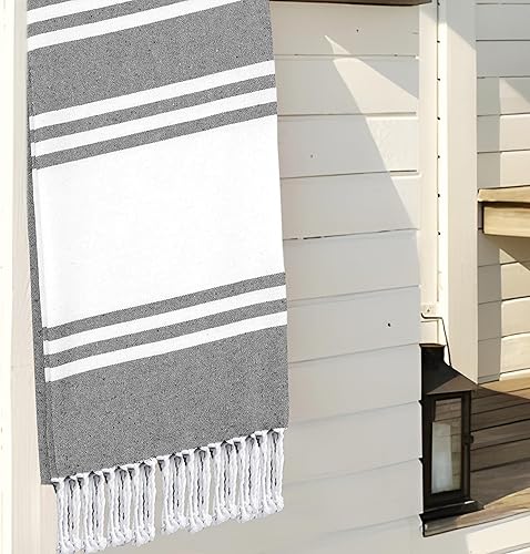 Miniatura 9 de Goroly Home Toalla de playa turca peshtemal de algodón, extra grande, fina de secado rápido, sin arena, toalla de piscina y natación, manta de baño,