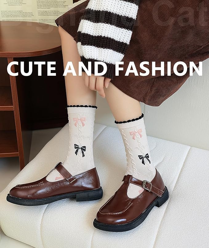 Calcetines de Algodón Divertidos para Mujer, 4/5 Pares miniatura 4