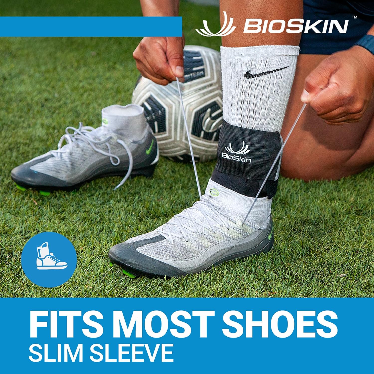 BioSkin TriLok Ankle Brace - Sprained Ankle & Plantar Fasciitis Support, Figure-8 Stabilizer with FootLok Arch-Lift, Women & Men, Fits in Most Shoes, Lightweight & Hypoallergenic, HSA/FSA, Large - Image 7