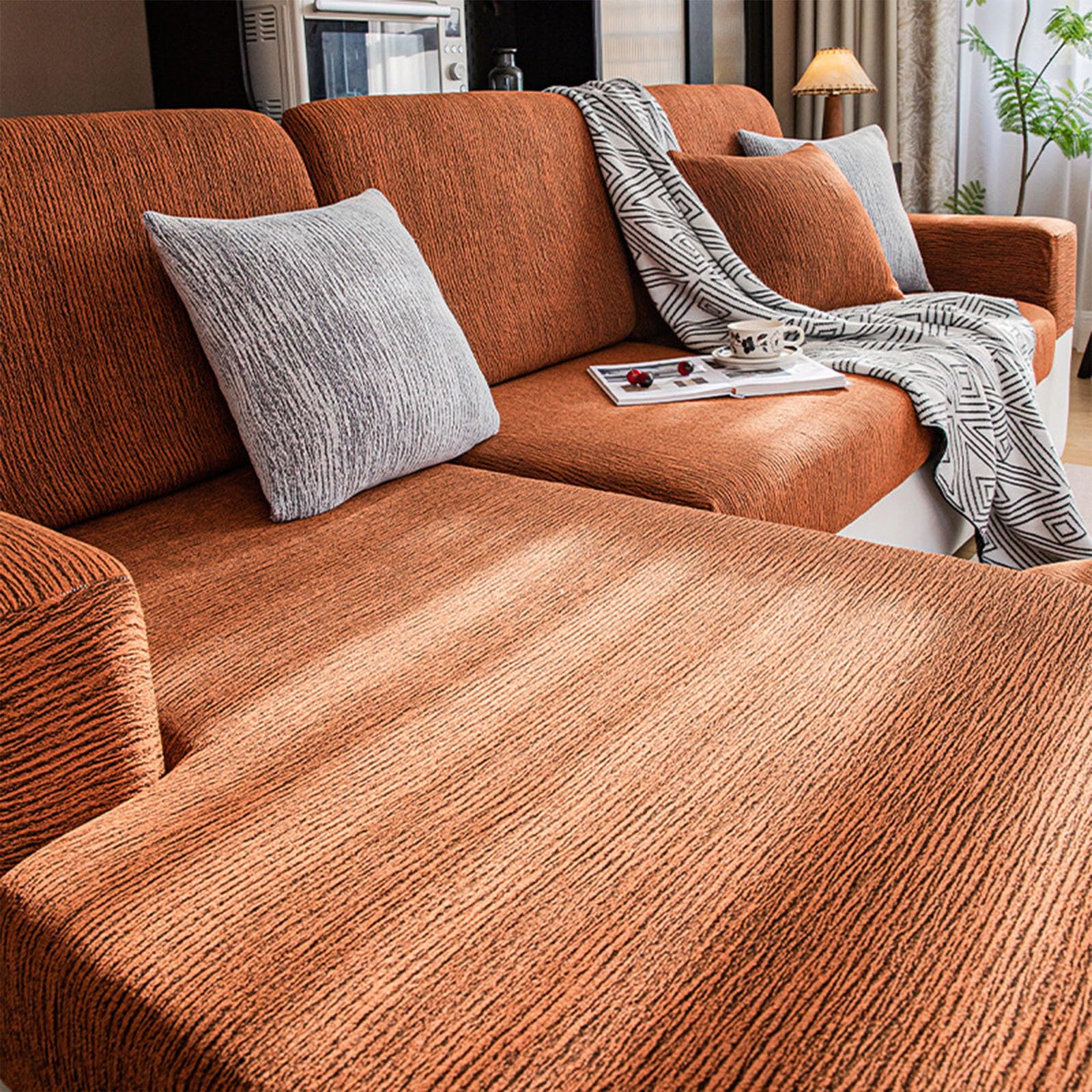 Housses de canapé en velours extensibles pour assises 1 2 3 4 places