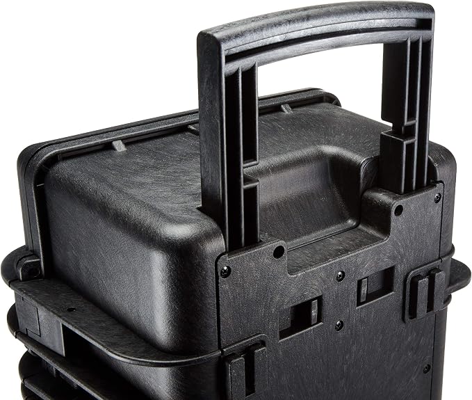 Maleta protectora rígida para cámara con ruedas grande negra miniatura 8