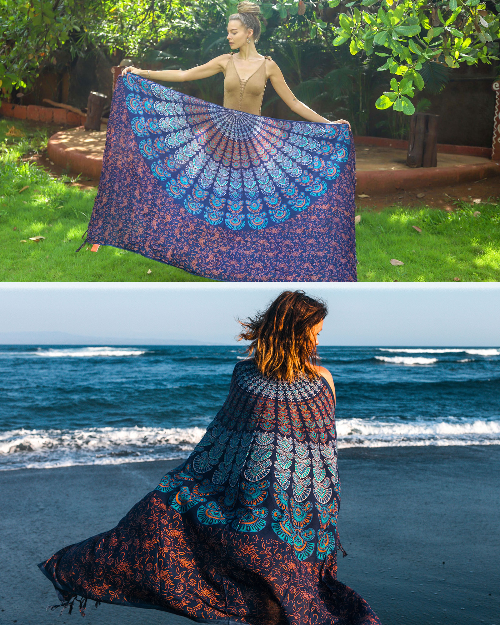 Paréo De Plage Femme Léger En Mousseline - Sarong Couvrant Pour Maillot - Foulard Robe Jupe Plage été - 6