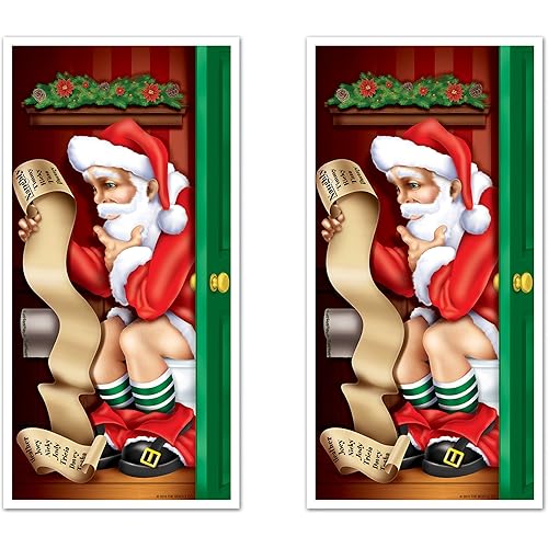 Beistle Santa Restroom Door Cover Pack of 2