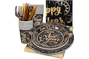 Toyvian New Year's Eve Disposable Party Supplies for Creating Festive Ambiance