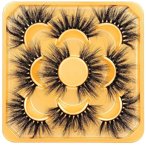 Vista 52 de Pestañas postizas de visón finas, pestañas postizas esponjosas rizadas en D, pestañas de visón sintético, 0.551 in, aspecto natural, pestañas
