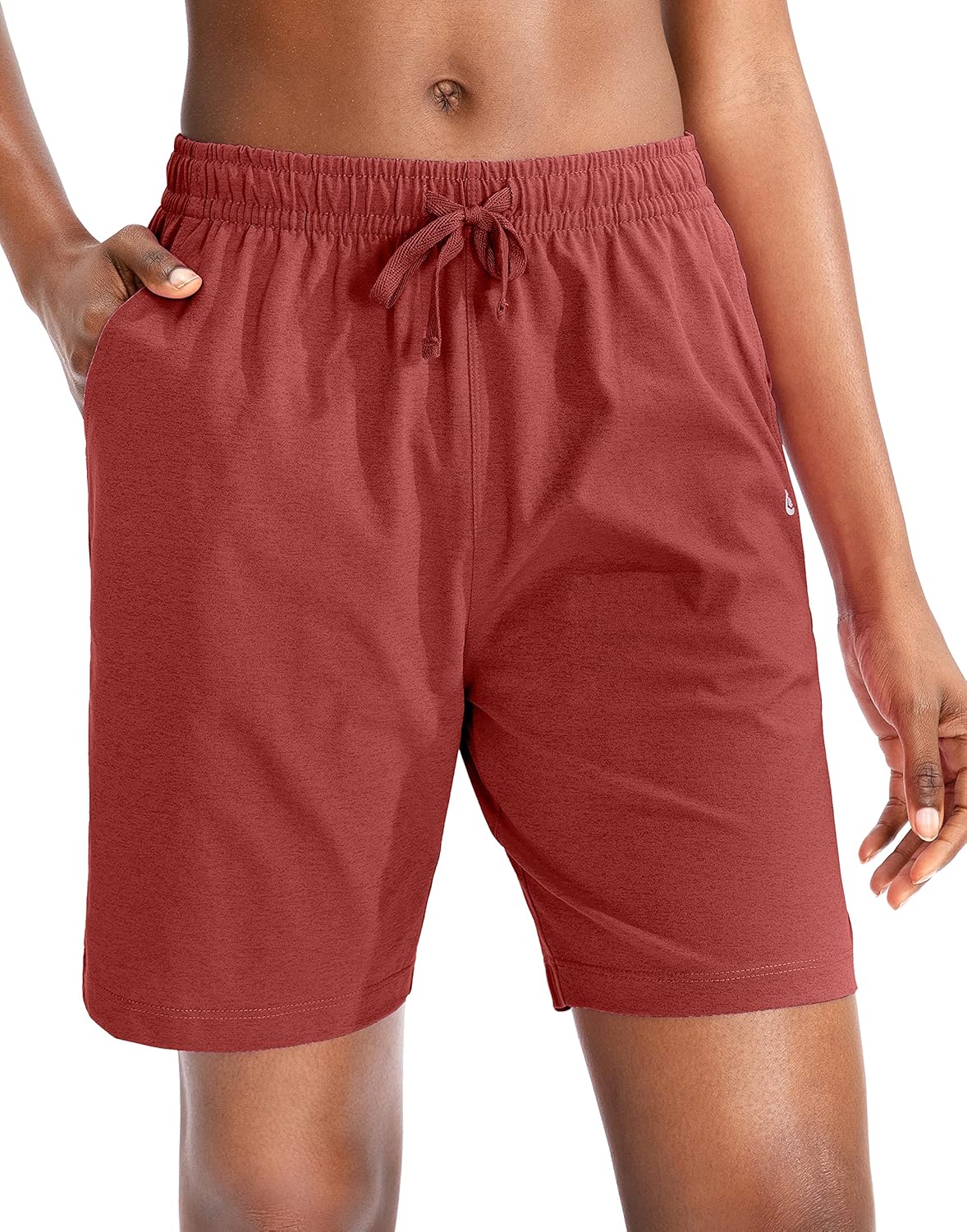 G Gradual Women's Bermuda Shorts Jersey Shorts with Deep Pockets 7" Long Shorts for Women Lounge Walking Athletic - Image 2