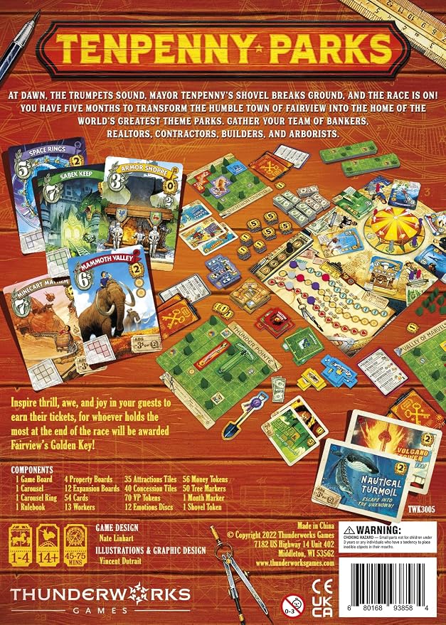 Tenpenny Parks juego de mesa miniatura 9