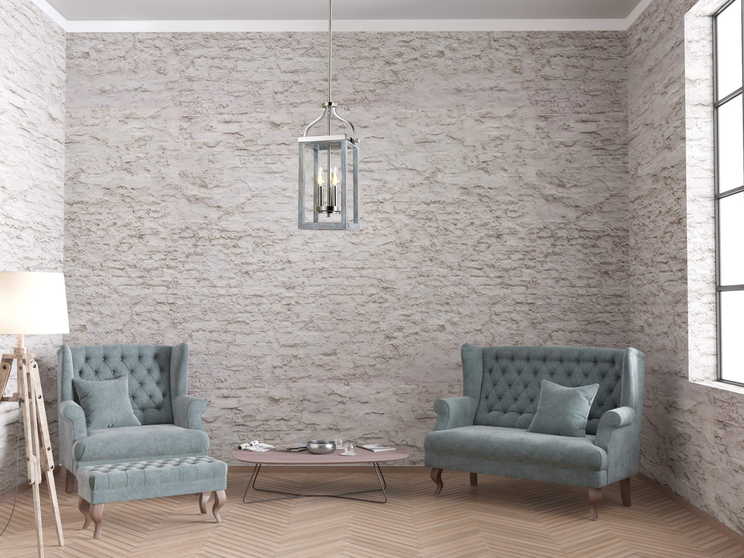 EGLO Westbury 3-Light Pendant Adjustable Hanging Lighting Fixture with Glass Opal for Kitchen Island, Hallway, and Dining Room, 100W, 72 in, Nickel