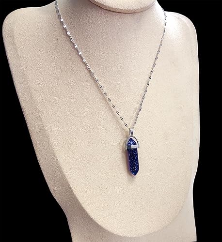 Miniatura 7 de 5 colgantes de cristal hexagonal en forma de bala para mujer, colgante de chakra de piedra curativa, collar de piedras preciosas de cuarzo,