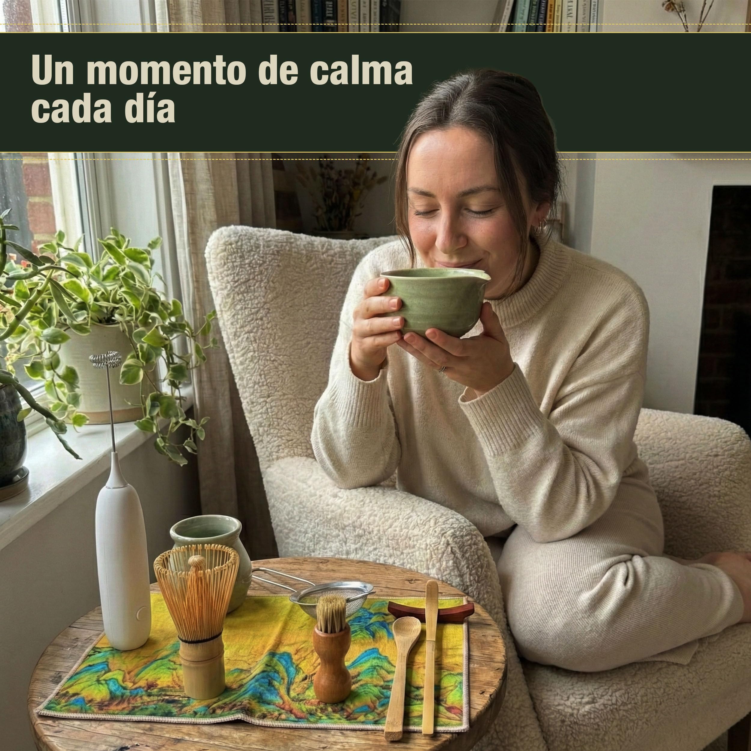 Kit Té Matcha de 11 Piezas con Batidor Eléctrico Espuma y Set Completo Accesorios Tradicionales Cuenco Ceramica Tamiz Bambú Preparacion Ritual Auténtico Iniciación Regalo Premium