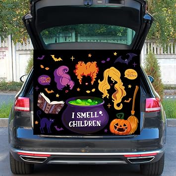 IMISHM Halloween Trunk or Treat Car Decorations Hocus Pocus Halloween Decorations Halloween Garage Door Decorations Hocus Pocus Trunk or Treat car Decorations