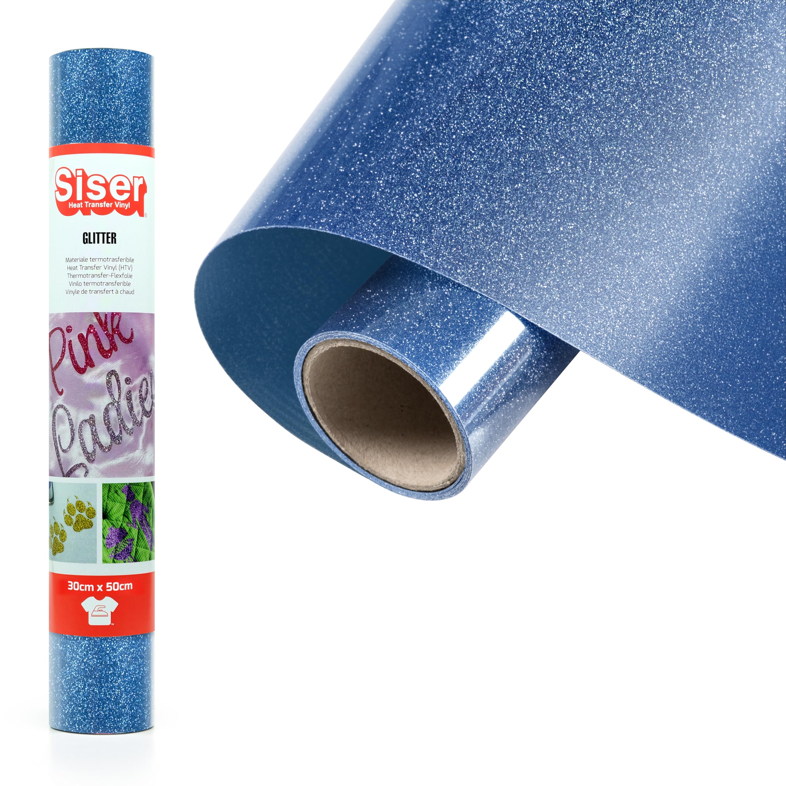 Siser® Glitter Old Blue Heat Transfer Vinyl 50x30cm