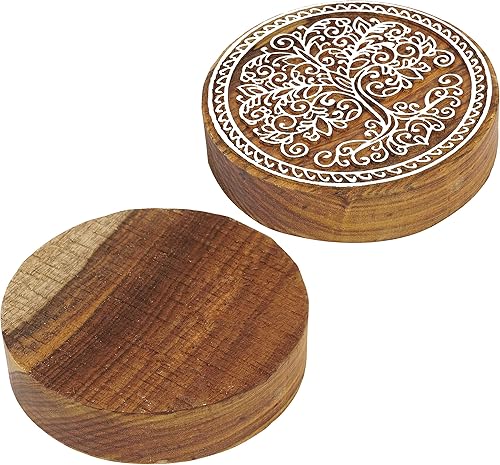 Miniatura 3 de Bloque de impresión textil, árbol de la vida, sello de madera tallado a mano, estampado de bloques de madera, sello textil para bloques de