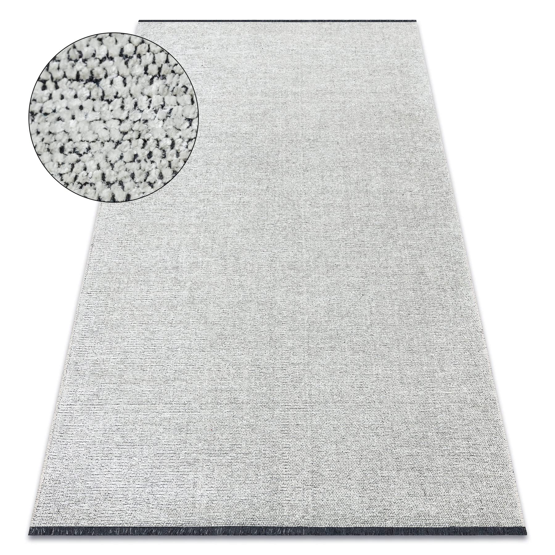 Tapis facile à nettoyer crème 195x290 cm résistant aux taches Florence Uni à franges