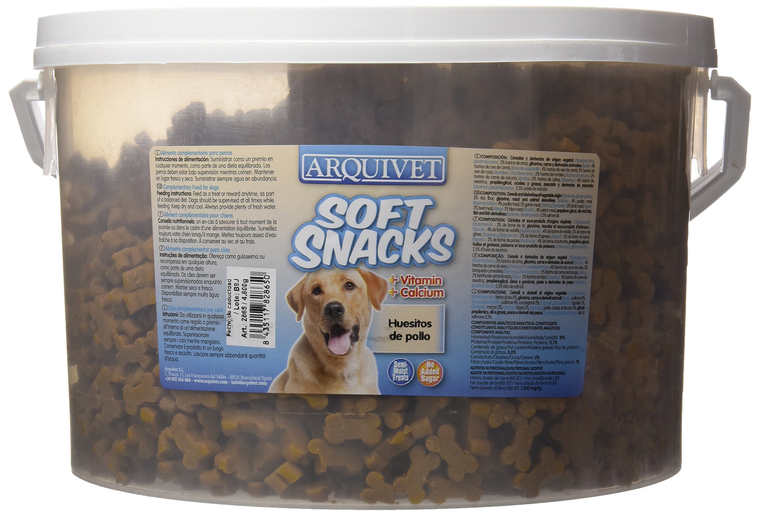 ARQUIVET Soft Snacks para Perro Huesitos Pollo 4.8 Kg
