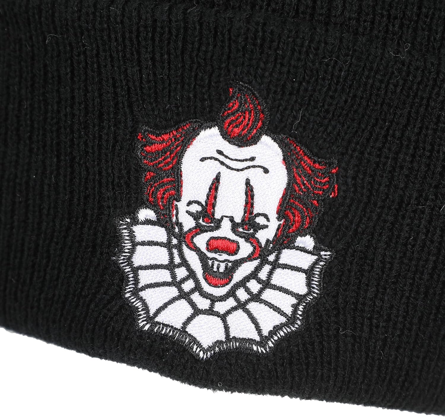 It Movie 2017 Pennywise Embroidery On Acrylic Knit Standard Cuff Beanie - Image 3