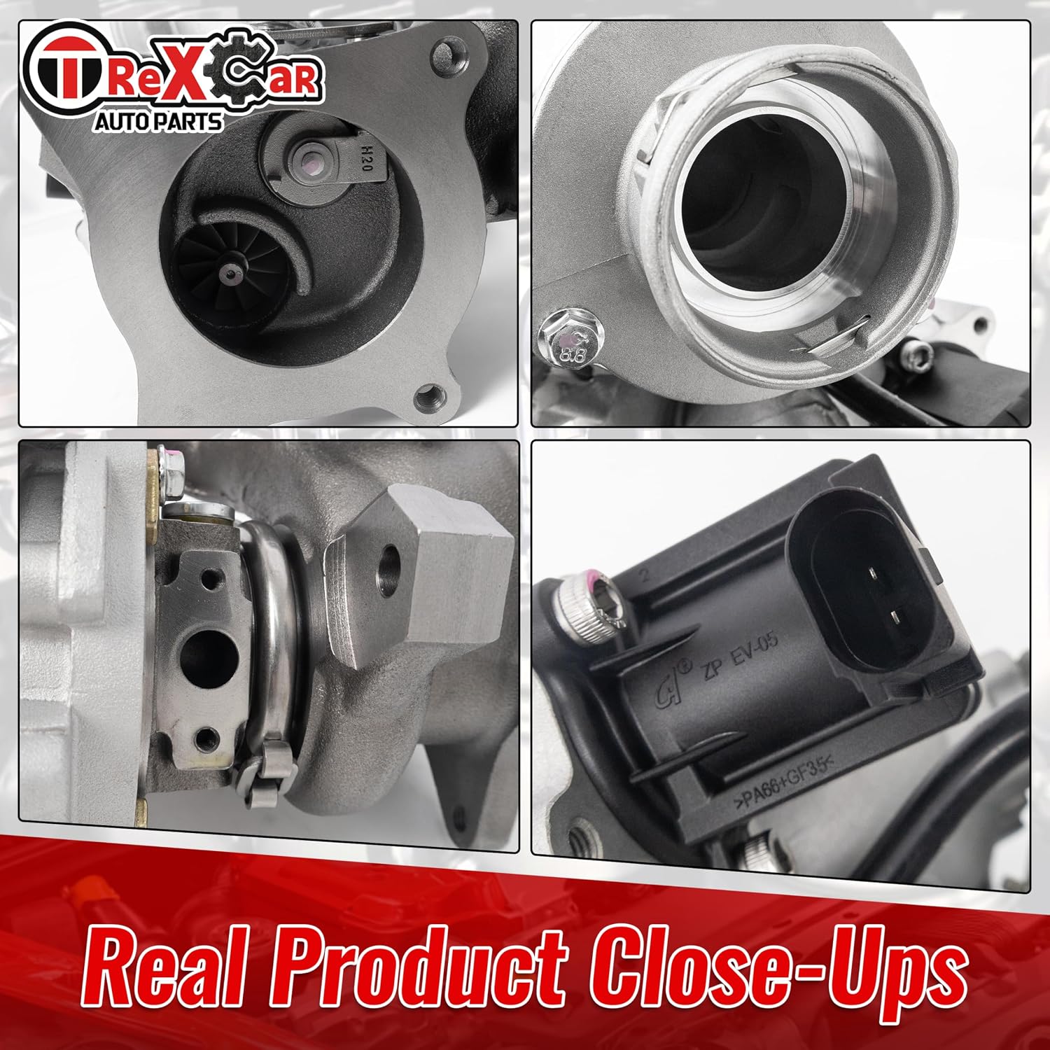 For VolkswagenAudi TREXCAR Turbo Turbocharger Kit with Gasket for 2006-2008 Audi A3, 2006-2008 TT 2009 & Volkswagen Jetta/GTI/Passat 2008-2012 Eos 2.0L Petrol