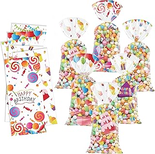 QYCX 120 Pieces Lollipop Cellophane Bags Candyland Candy Bags Candyland Gift Bags Sweet Candy Goodie Bags Candyland Treat Bags with Twist Ties Sweet Candy Party Favor Bags for Sweet Candy Candyland Theme Kids Birthday Wedding Baby Shower Party Supplies Decoration Lollipop Candy Bouquet Party Supplies (Candy Cellophane Bags)