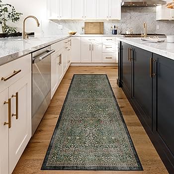 RUGGABLE x Morris & Co Washable Area Rug– Blackthorn Forest Green