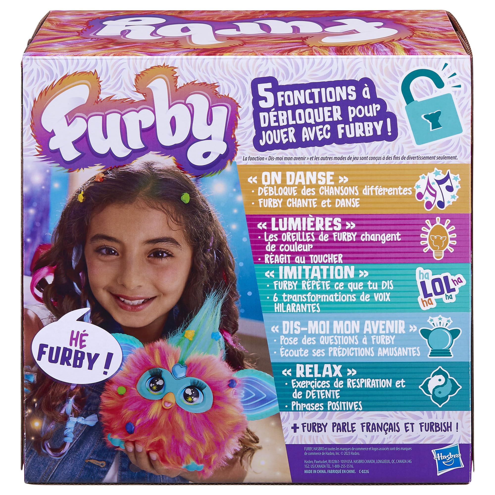 Micrófono Furby Peluche Coral Interactive, versión francesa