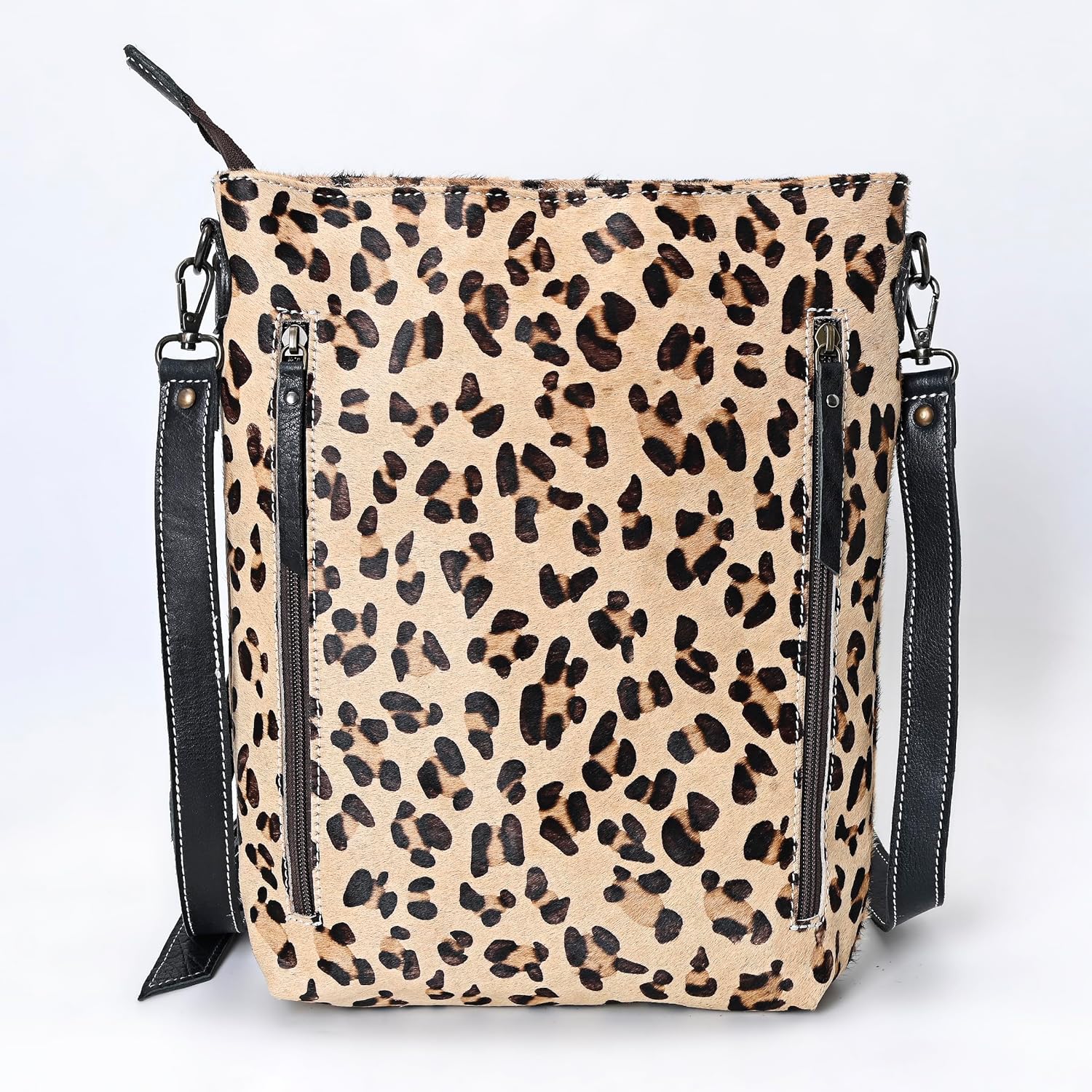 Merbaa Women Natural Cowhide Leather Hand Bag With Adjustable Detachable Strap Leather Massenger Handbag - Image 8