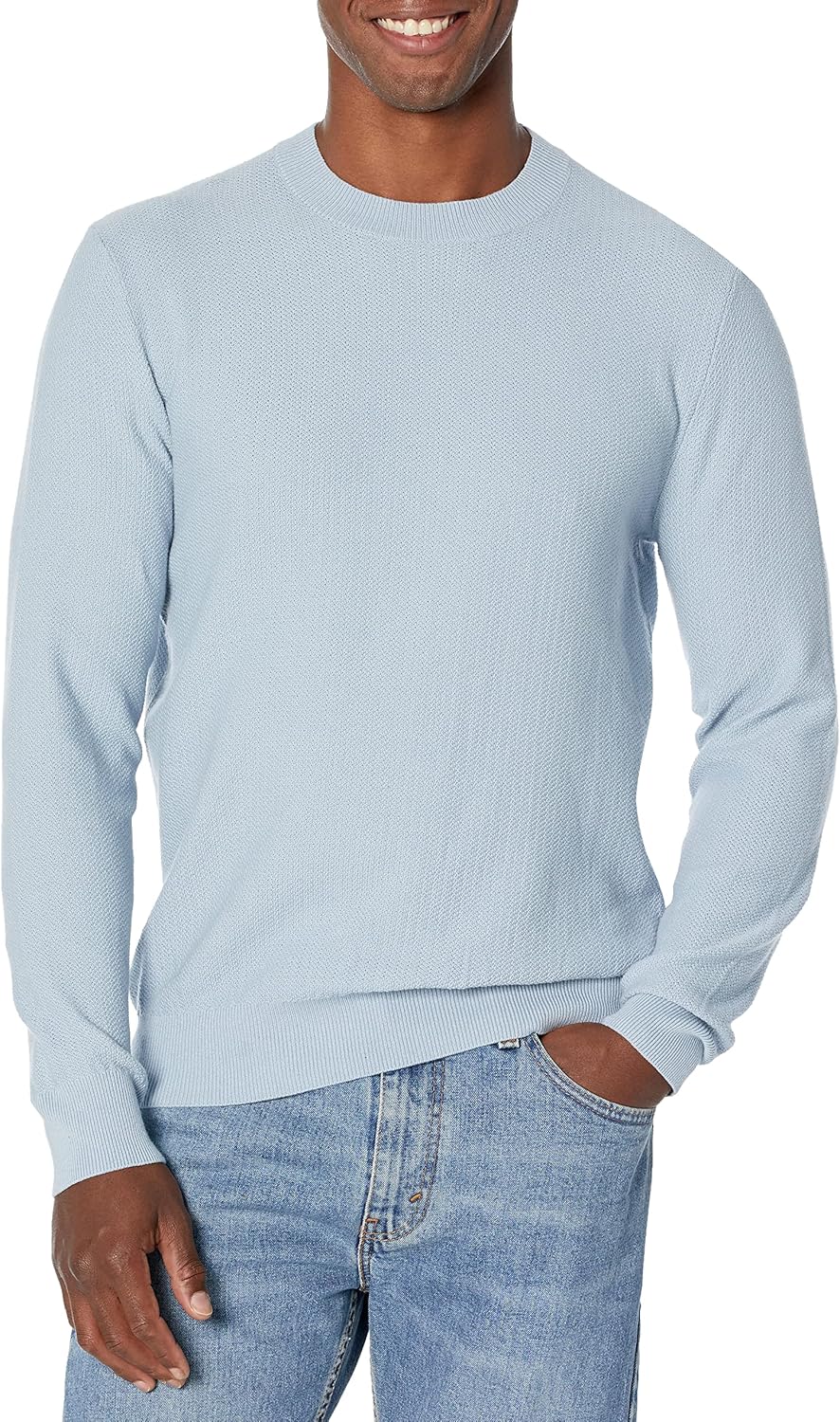 Club Monaco Men's Ls Texture Crew